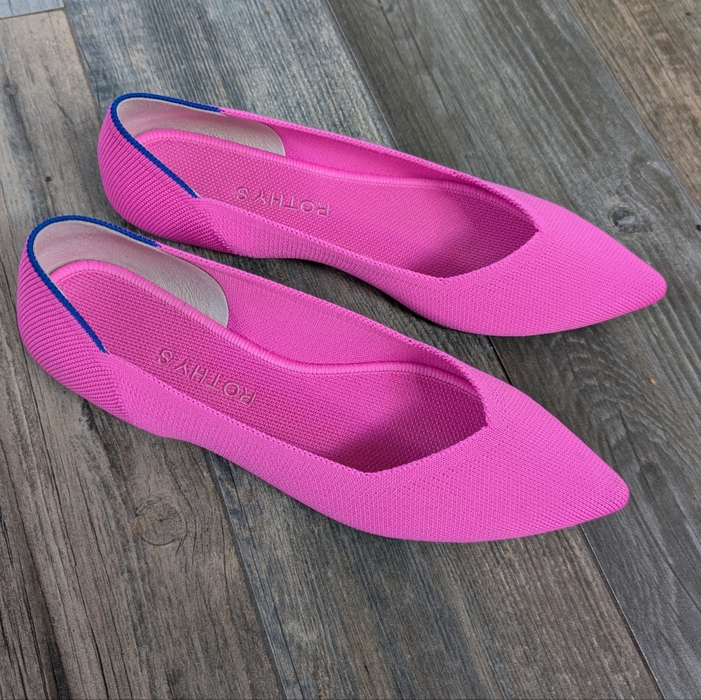 Rothy's Bright Pink/Fuchsia (Dragon fruit) Pointed Flats